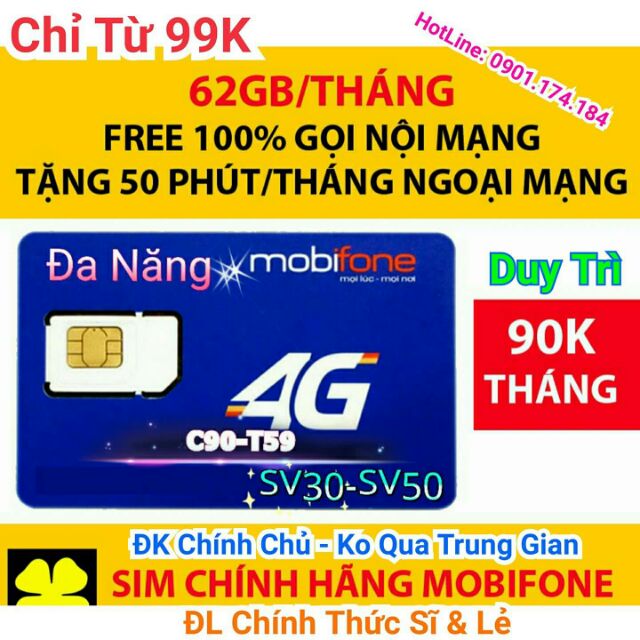 Siêu Sim đa Năng Mobi C90 Khuyến Mãi áp Dụng 1 Năm Giảm 55