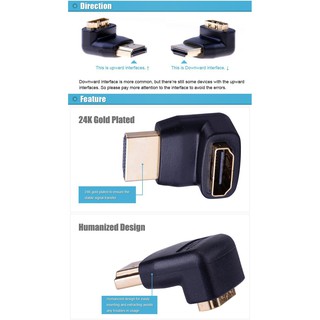 ĐẦU NỐI HDMI CHỮ L VENTION H380HDFA