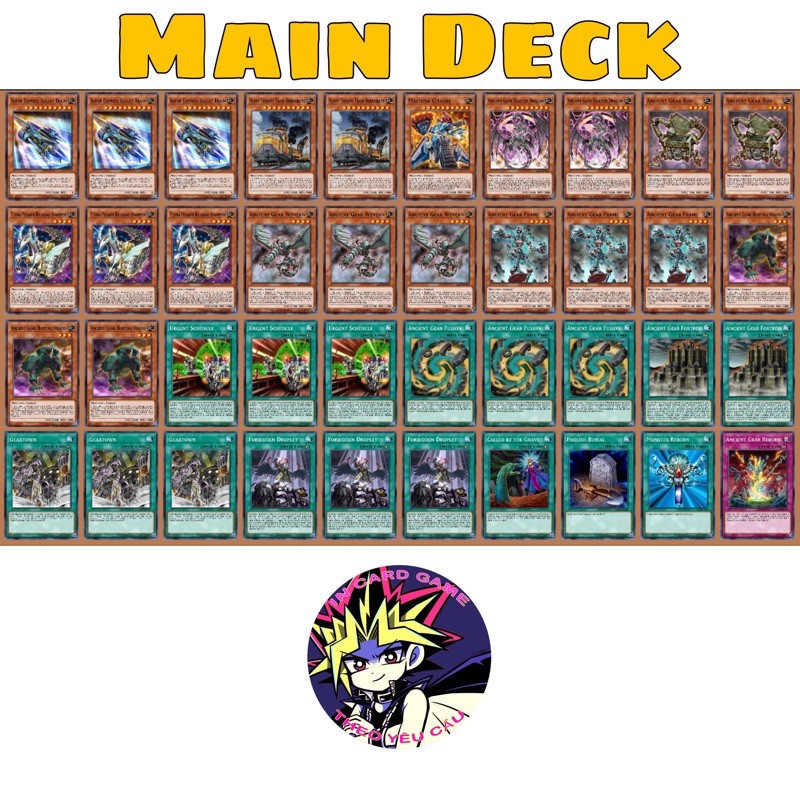 [BÀI IN YUGIOH] DECK ANCIENT GEAR RAILROAD 55 LÁ