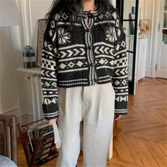 Áo khoác Cardigan dáng rộng phong cách Retro Hong Kong | BigBuy360 - bigbuy360.vn