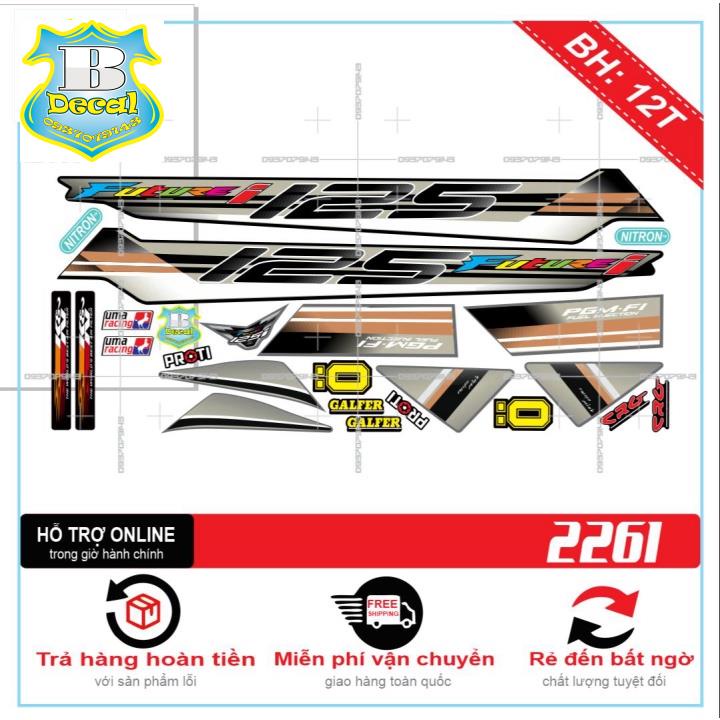 ( Quí khách vui lòng mang ra tiệm cho thợ dán ) Tem FUTURE 125 I DÁN XE XÁM BỤNG SAU ĐEN [Bi Decal]