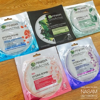 Mặt nạ vải chứa huyết thanh Garnier Hydra Bomb xách tay ĐỨC