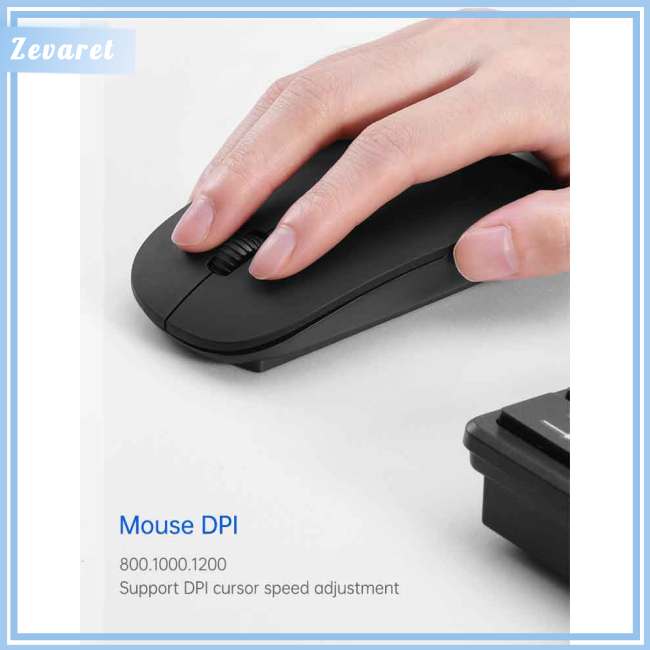 Bộ Chuột Và Bàn Phím Không Dây Zevaret 2.4g 10m Cổng Usb