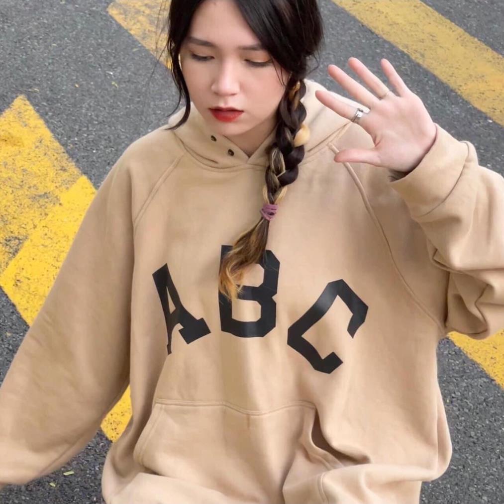 Áo Nỉ Nữ, Áo Hoodie Nữ Chữ Abc Chất Nỉ Cotton Dày Dặn 4 Màu HOT HIT/Ulzzang