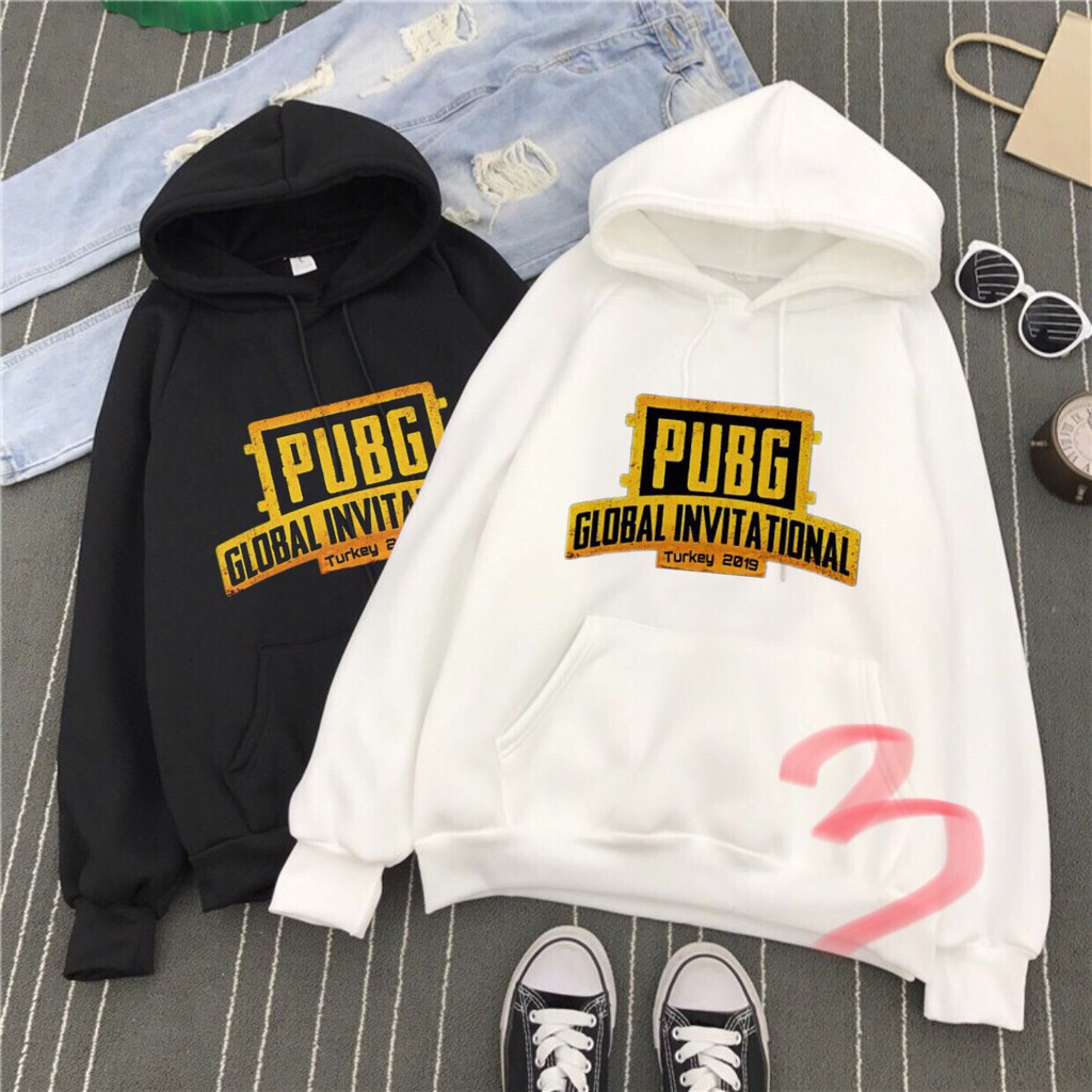 Áo hoodie nam nữ in hình và chữ game PUBG_T15