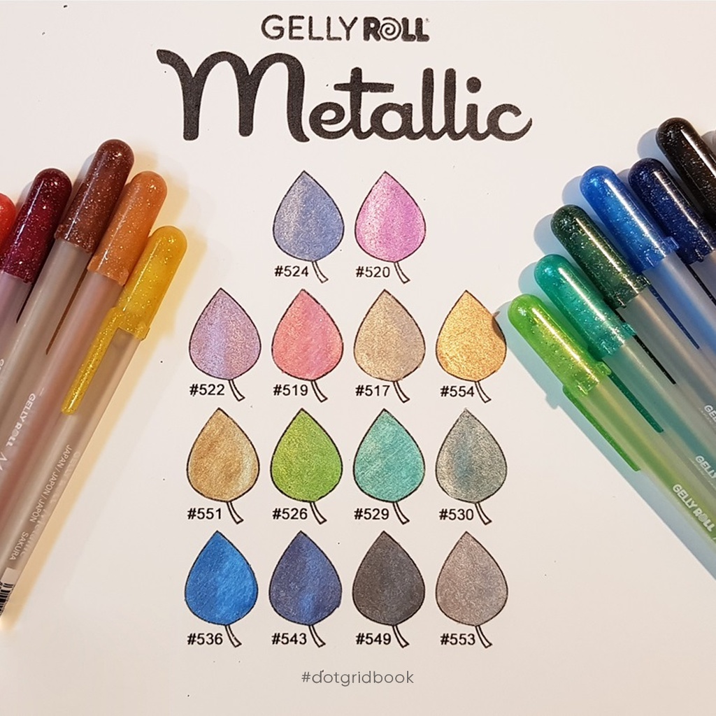 Bút gel Gelly Roll Metallic - 12 màu (cây lẻ)