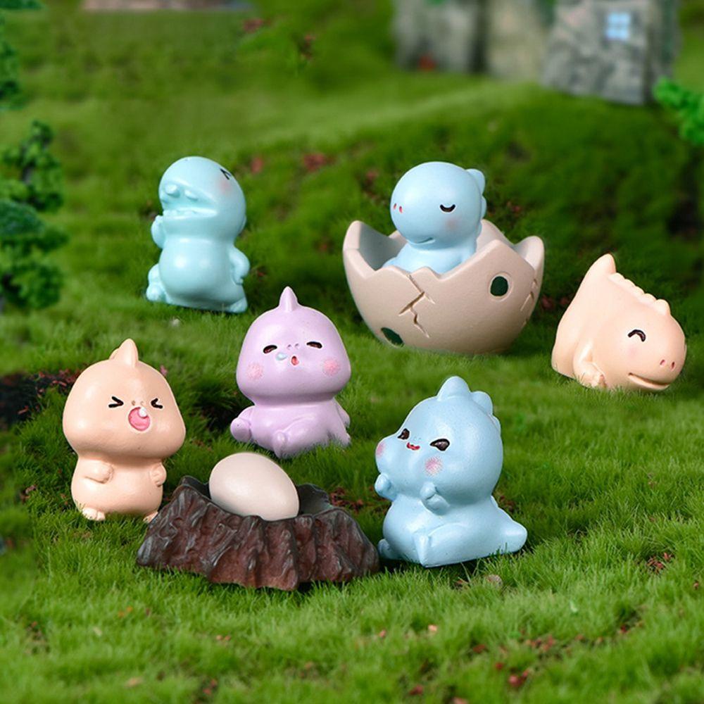 YIYU Mô Hình Khủng Long Hoạt Hình Mini Dễ Thương Trang Trí Tiểu Cảnh