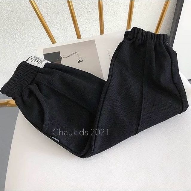 Quần nỉ jogger gân dọc cho bé