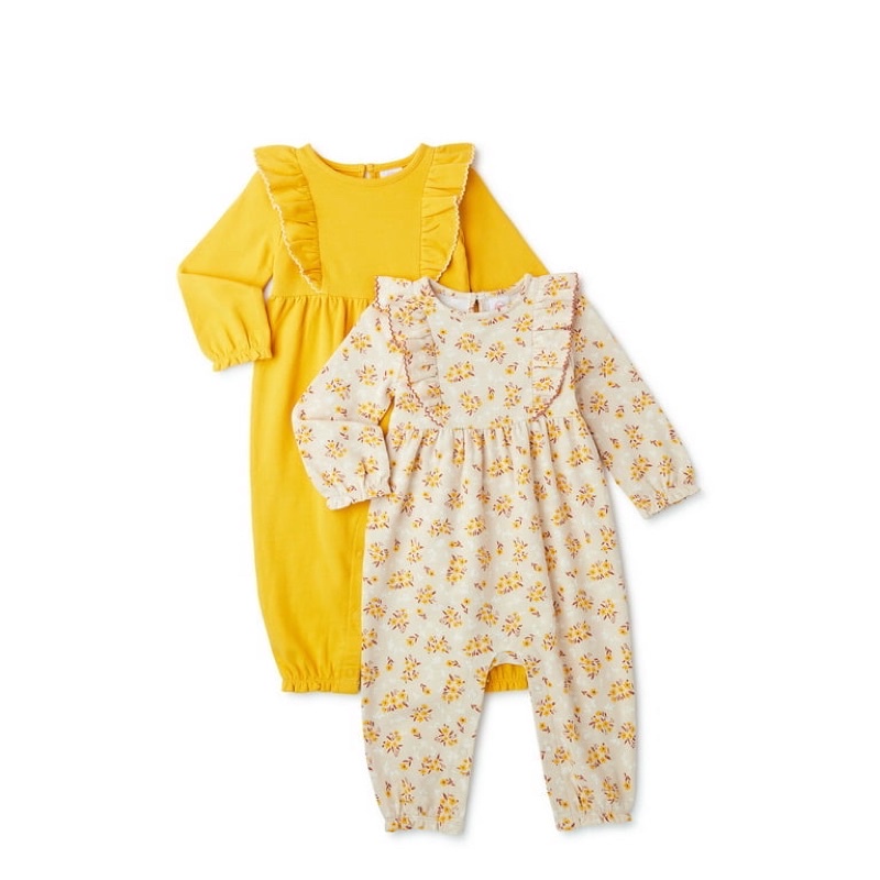 Body dài tay mùa đông cho bé gái, bộ liền thân cánh tiên cho bé 3 tháng/ 6 tháng/ 9 tháng/ 12 tháng/ 18 tháng/ 24 tháng