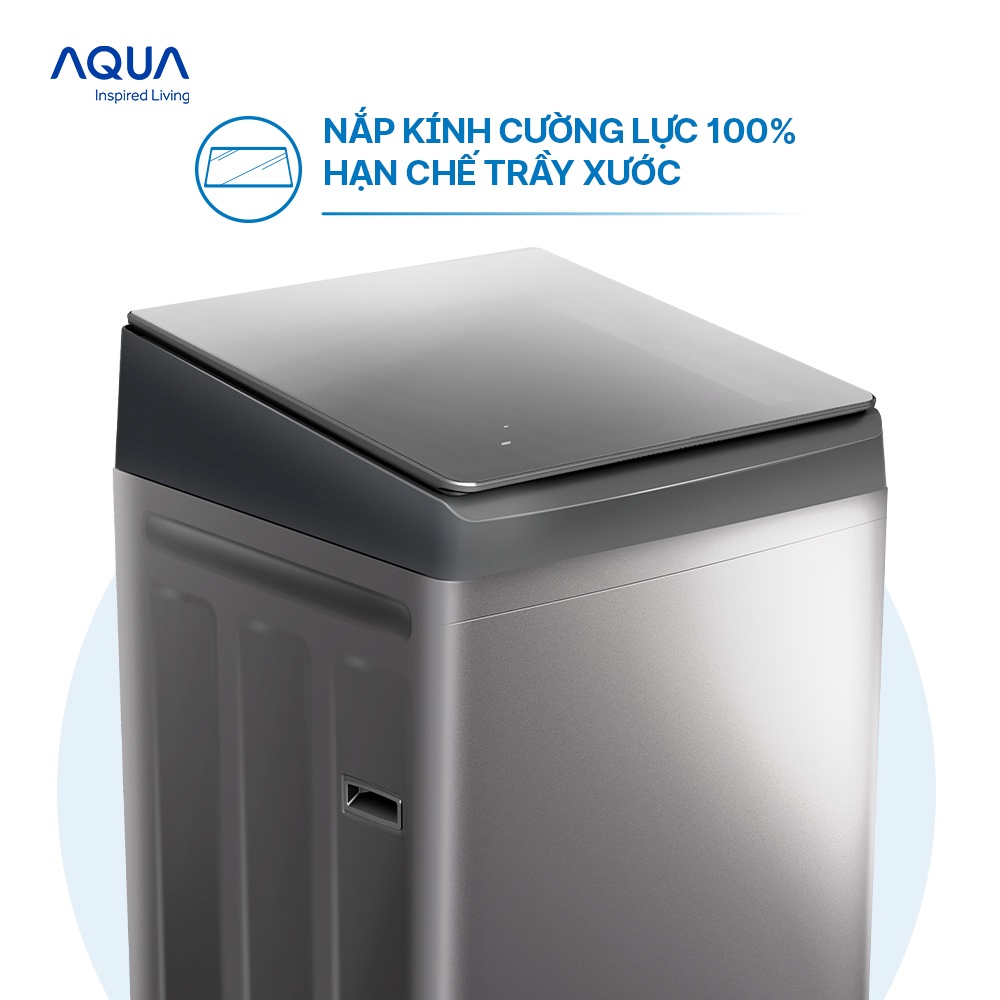 Freeship Toàn Quốc - Máy giặt cửa trên 9kg Aqua AQW-F91GT.S