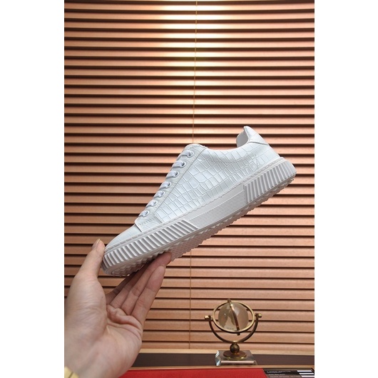 Giày thể thao nam thương hiệu Prada cao cấp da thật dập vân da cá sấu