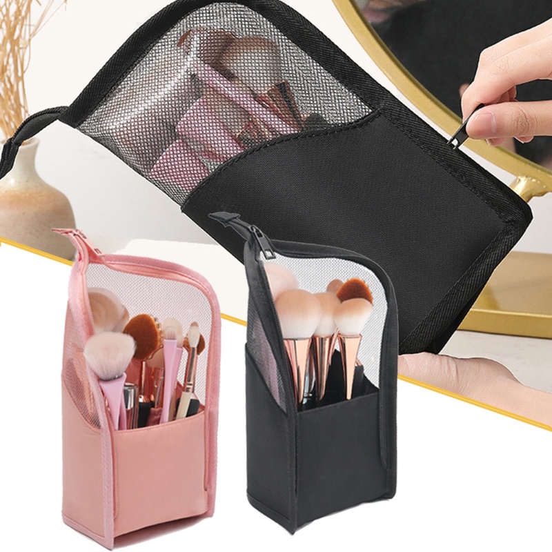 Túi Lưới Đựng Cọ Trang Điểm Thiết Kế Đơn Giản Chống Nước Tiện Dụng