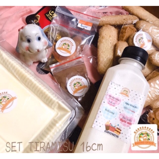 Set nguyên liệu bánh tiramisu