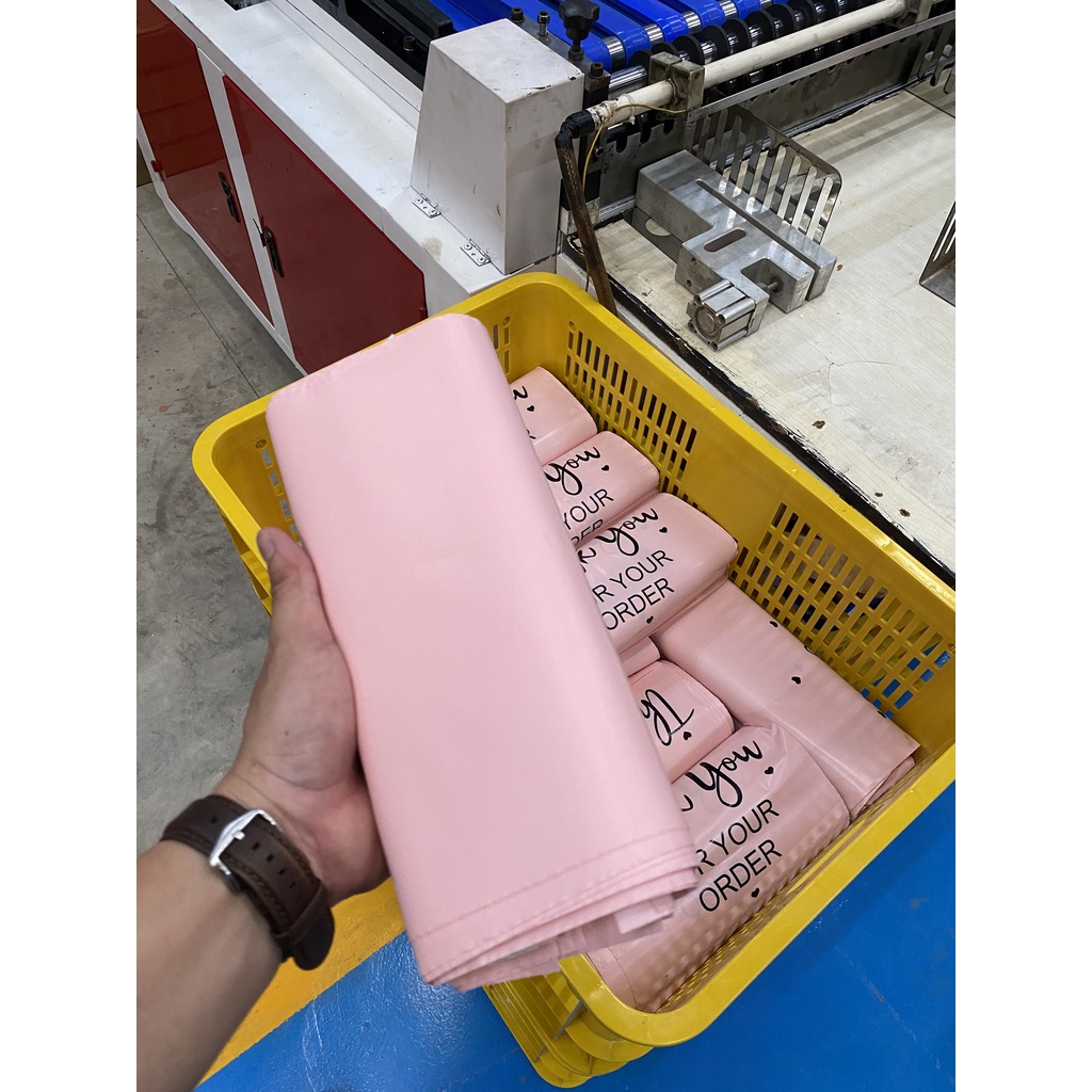Túi Gói Hàng Niêm Phong SEN93 -Hồng Phấn tiết kiệm -Cuộn 100 Cái Có SẴN Keo Dán/CHỐNG NƯỚC-Free In Từ 70 Cuộn