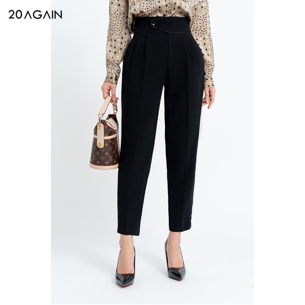 Quần âu nữ cạp cao cài cúc lệch 20Sexy by 20AGAIN, hàng thiết kế QAA0985
