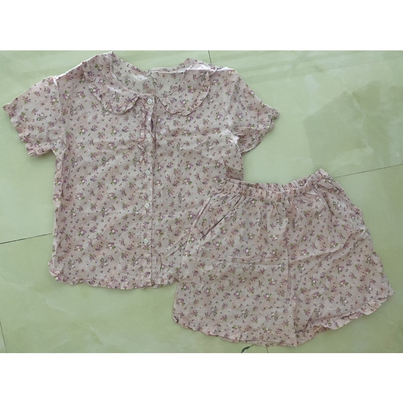 [Thanh lý] Đồ bộ cao cấp hoa nhí mới 98% size 65kg