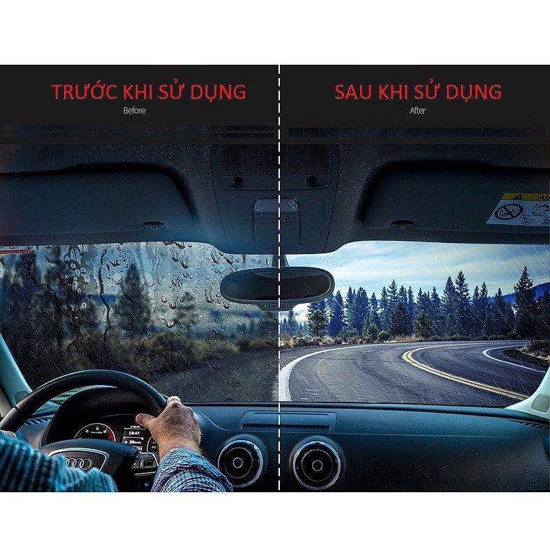 Chai xịt phủ nano kính ôtô - Chống nước cho kính - Phủ bóng sơn Ceramic Wax xe máy ôtô chống bẩn DSQ