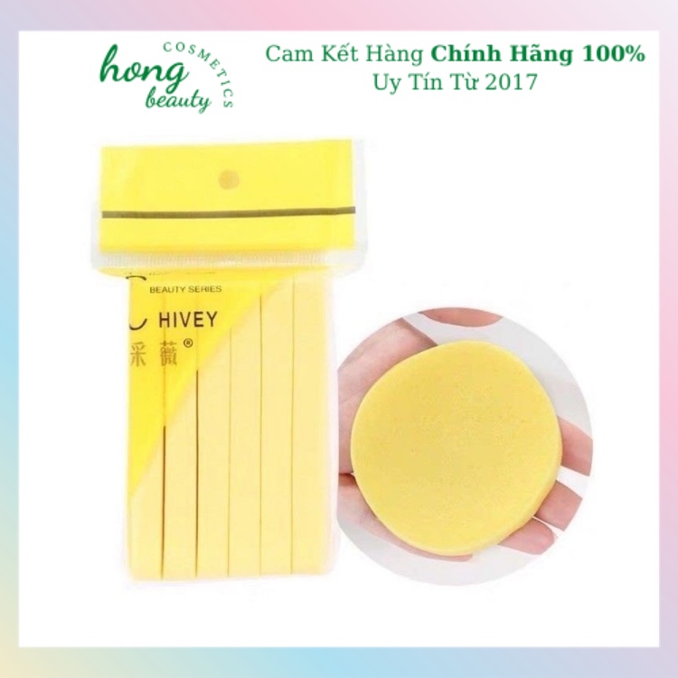 HÀNG CÓ SẴN Bọt biển - Bông nở rửa mặt Chivey 12 miếng / Miếng mút rửa mặt bọt biển dạng nén ( Gói 12 thanh)