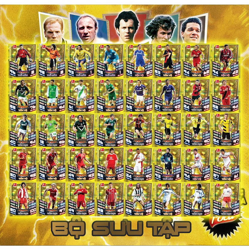 - Bộ thẻ in Match Attax Huyền thoại Bundesliga Poca