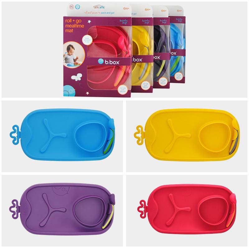 {bbox} Dĩa ăn silicone gấp gọn kèm muỗng cho bé 6m+