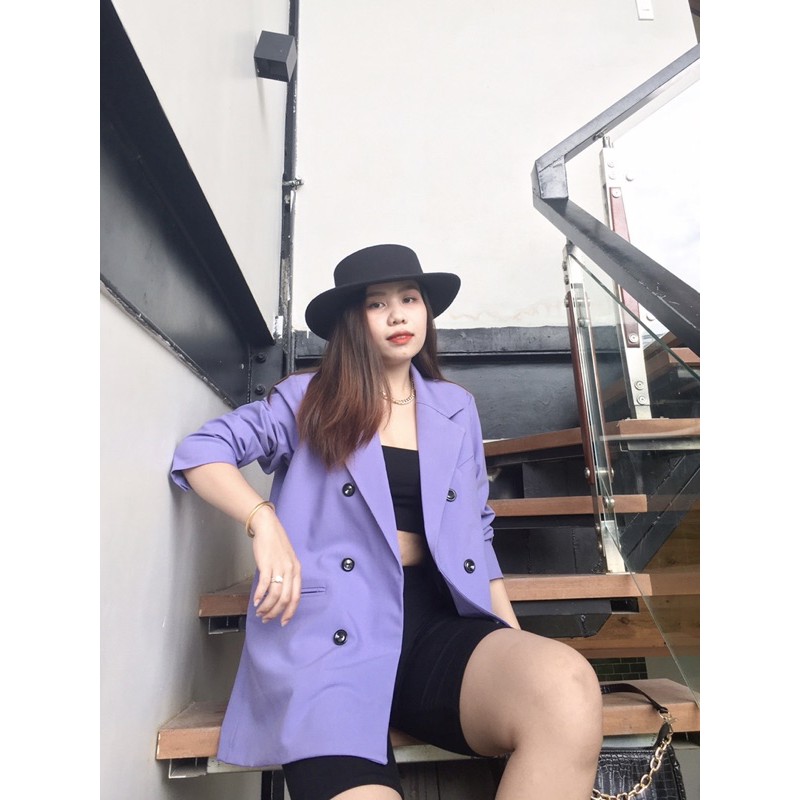 Áo Khoác Blazer Màu Tím [ Hình ảnh thật 100% ]