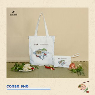 Combo túi in hình Phở Ziczac Design