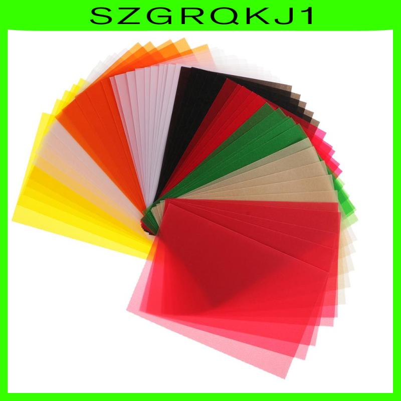 50 Giấy Mờ 15x10cm Nhiều Màu Tự Làm Thẻ Thủ Công