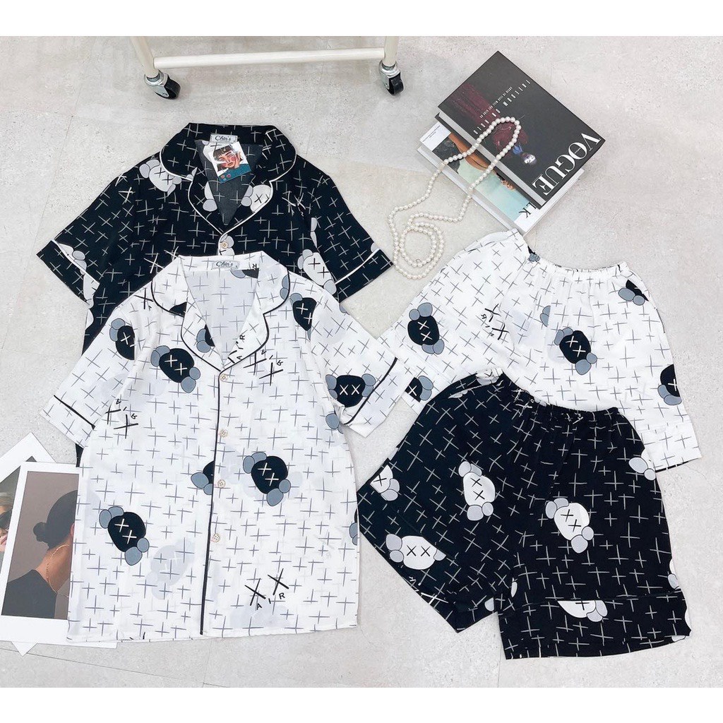 Đồ bộ mặc nhà FM Style pijama nữ chất lụa cao cấp, hoạ tiết dễ thương - mát mẻ freesize dưới 60kg thời trang 220212022