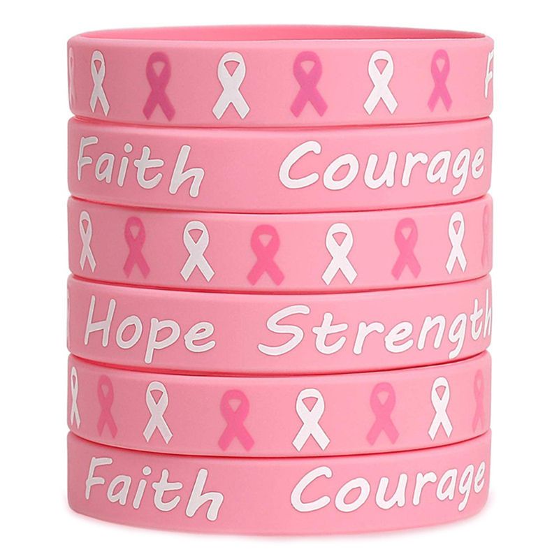 Btf Vòng Tay Cao Su Silicon In Chữ hope faith faith courage Phong Cách Thể Thao Cho Thanh Thiếu Niên