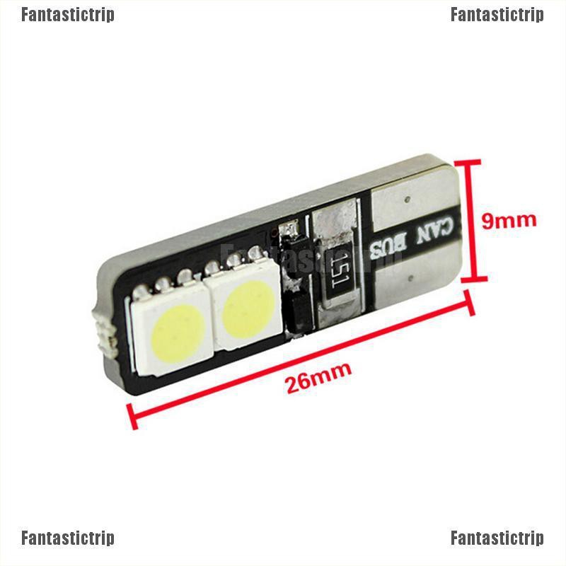 Fantastictrip 1pc Canbus Error Free Led White T10 168 194 W5W Wedge 4 Smd 5050 Light Bulb