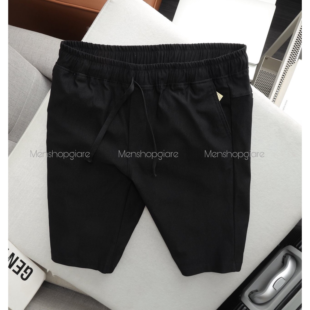 Quần Short QUẦN LƯNG THUN Nam Kaki Co Giãn Form Dáng Thể Thao