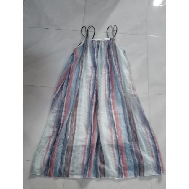 Thanh lý váy voan kẻ sọc 2 dây freesize siêu phẩm, đẹp