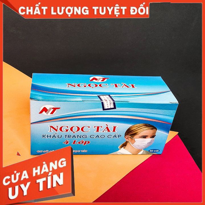 [HOT]Hộp 50 cái khẩu trang y tế 4 lớp, kháng khuẩn,NGỌC TÀI , Đủ loại Đủ Màu, Trẻ Em người lớn