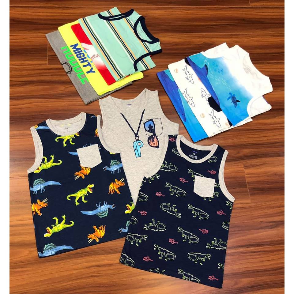 Aó Cotton Bé Trai 3 Lỗ Aó Cotton Bé Trai Sát Nách Catter Việt Nam xuất Khẩu Xuất Dư Xịn Giao Màu Ngẫu Nhiên