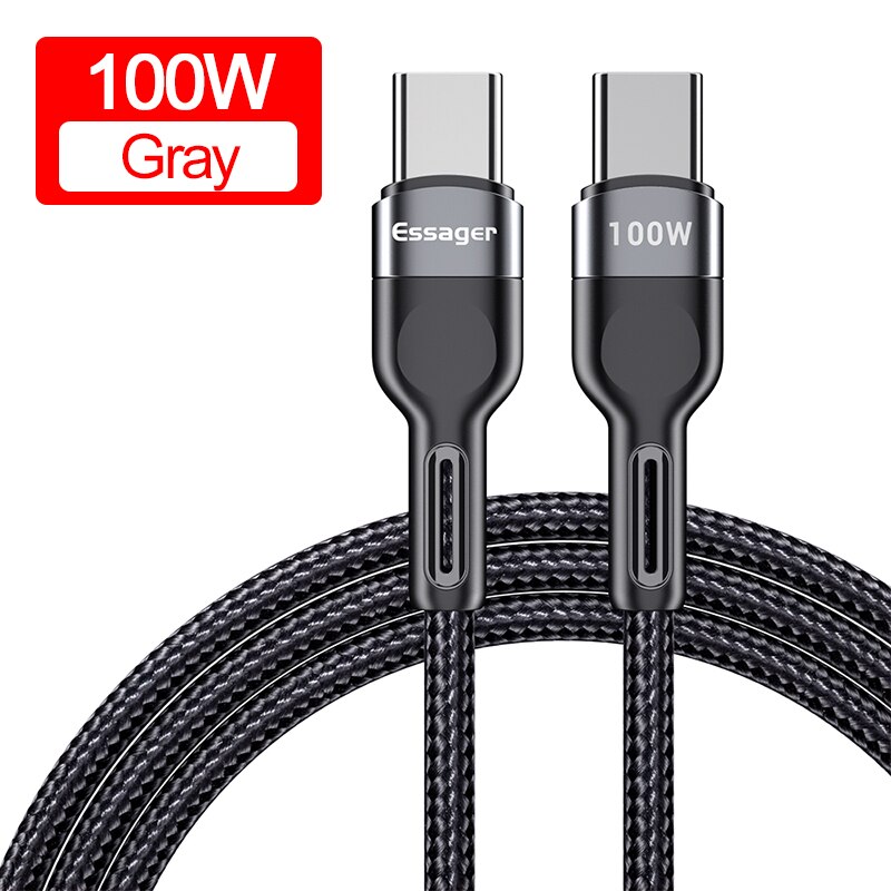 Dây cáp sạc Essager PD 100W chuyển từ USB C sang Type C 0.5m cho Macbook iPad Pro Xiaomi Samsung S20