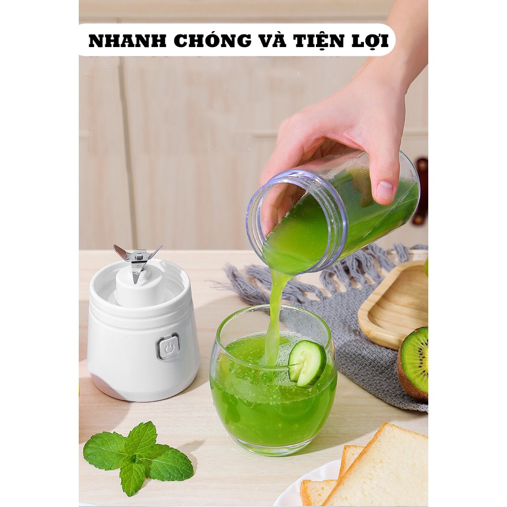 Máy xay sinh tố mini đa năng Minaho, động cơ khỏe, tốc độ nhanh, thiết kế sang trọng, 6 lưỡi