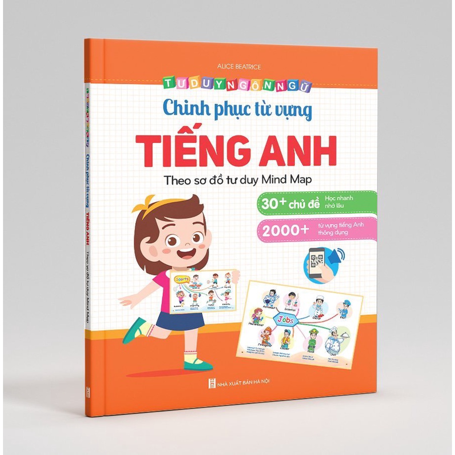 Combo Bé Chinh Phục - Mẫu câu Tiếng Anh- Học Tiếng Anh hiệu quả cho bé theo Sơ đồ tư duy Mindmap ( kèm file nghe QR)