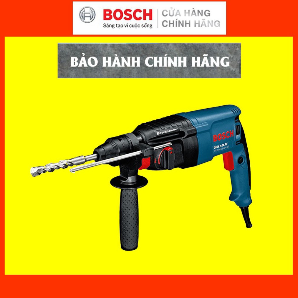 [HÀNG CHÍNH HÃNG] Máy Khoan Búa Bosch GBH 2-26 RE (26MM-800W) - Chuyên Khoan Bê Tông
