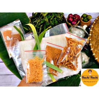 Bánh tráng cuốn muối, hành phi, chà bông tôm - siêu ngon, tiện lợi