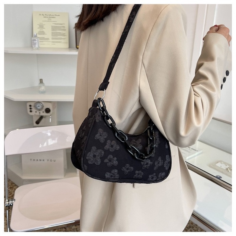 Túi Đeo Chéo Nhỏ Hình Vuông Chất Liệu Jacquard NB00319