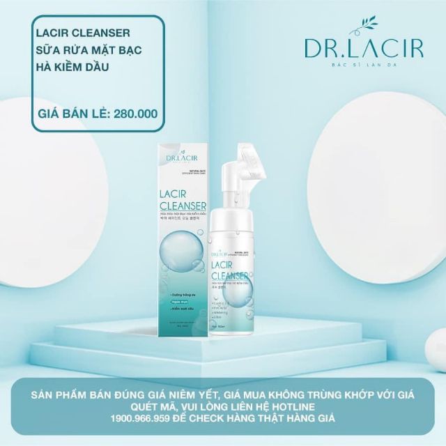 SỮA RỬA MẶT KIỀM DẦU DR LACIR 150ml