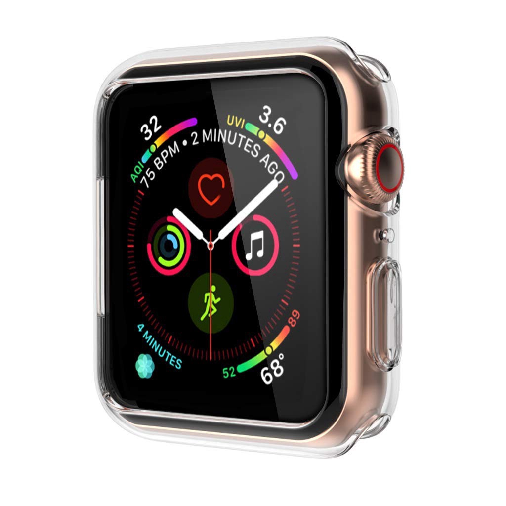 For Apple Watch Series 4 TPU Slim Clear Case Screen protector Full Cover