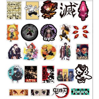 Set 100 tem dán - Ghost Slayer Blade