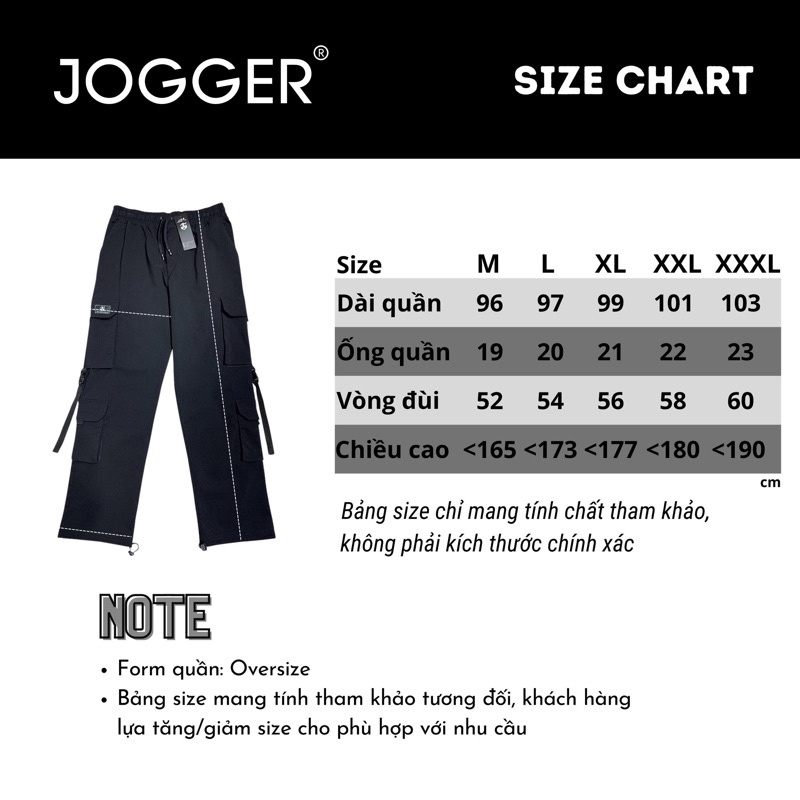 Quần Cargo Pants JOGGER Túi Hộp Nam Chất Kaki Ống Rộng