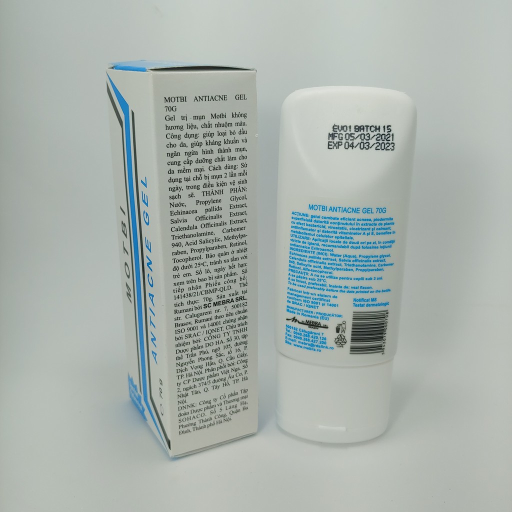 [CHÍNH HÃNG] MOTBI Kem Giảm Mụn Motbi Antiacne Gel 70g | BigBuy360 - bigbuy360.vn