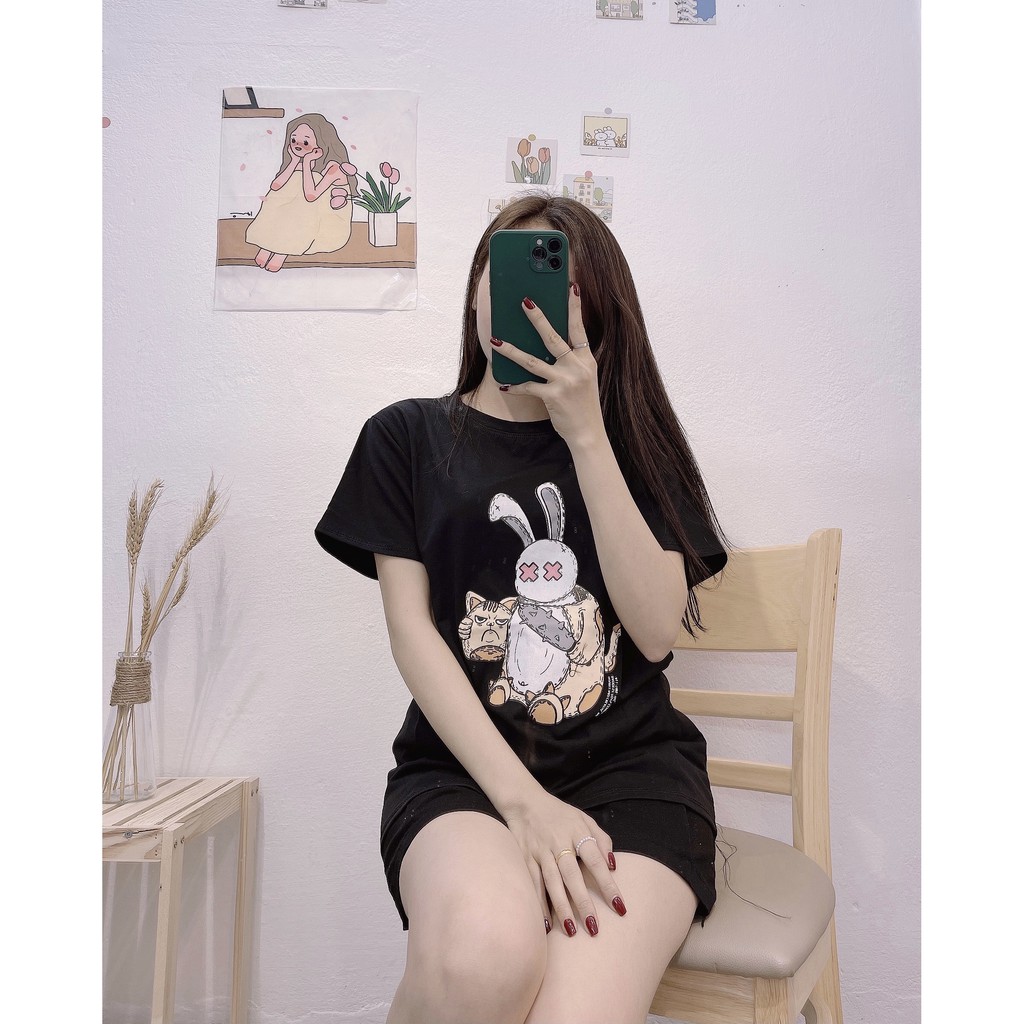 Áo Thun Tay Lỡ Form Rộng Free Size Cotton Hàng Loại 1 Free Ship, Thời Trang Nữ Hot Hit Áo Nữ Phong Cách, MN06