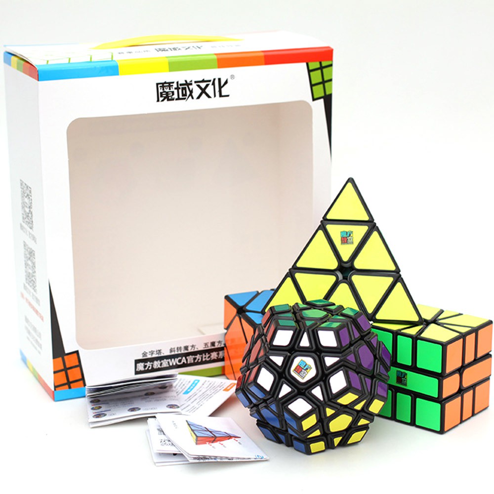 Combo 4 Rubik Moyu Sticker Biến Thể - Rubik Phát Triển Trí Não Siêu Việt