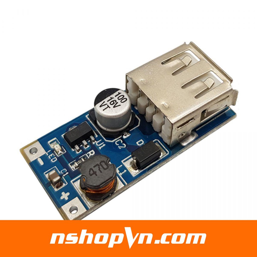 Module ổn áp 5V 600mA USB đầu vào 0.9 - 5V