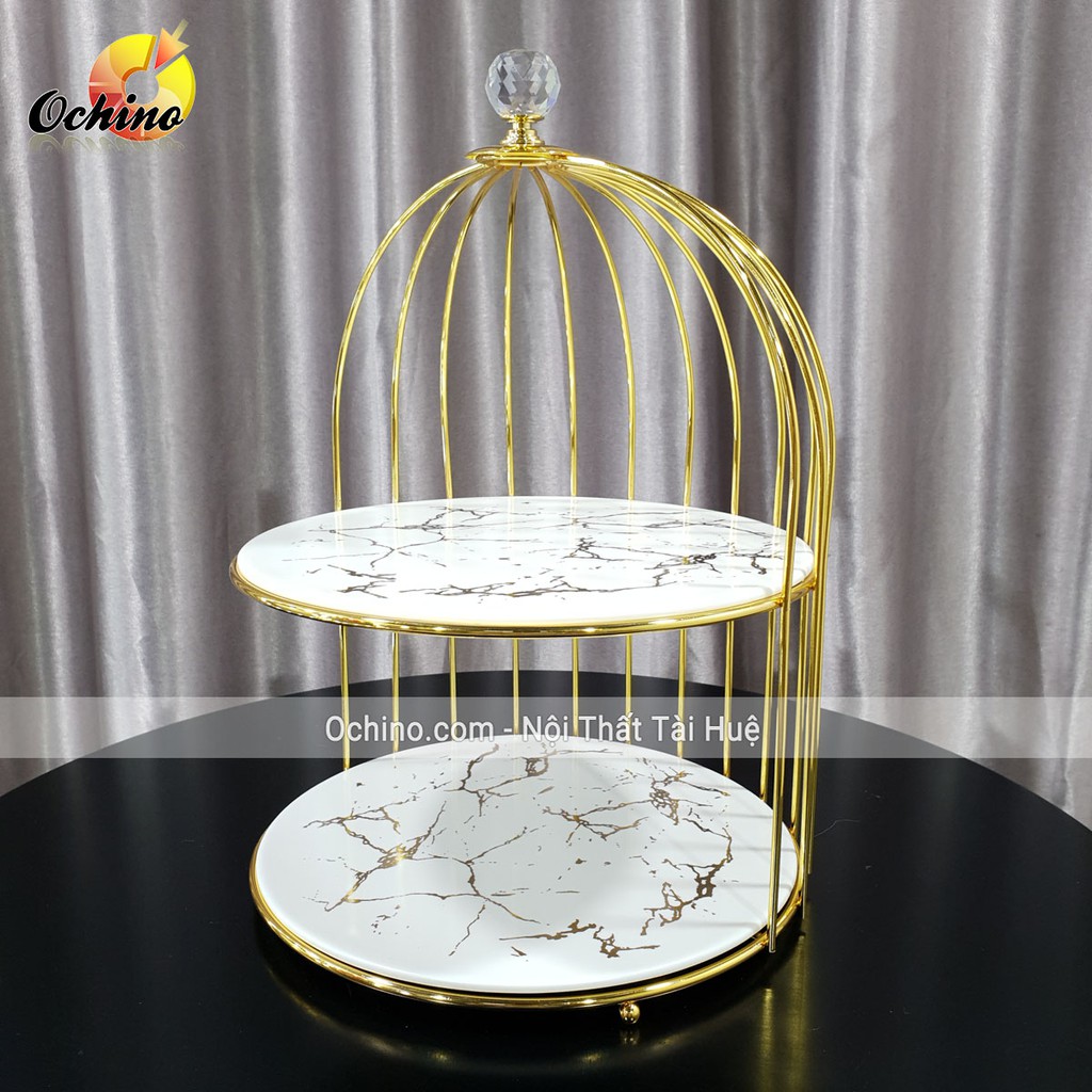 Kệ Lồng Chim Độc Đáo Trang Trí Bàn Trang Điểm, PhònG Khách, Phòng Ngủ ( Mặt sứ Vân vàng cao cấp)