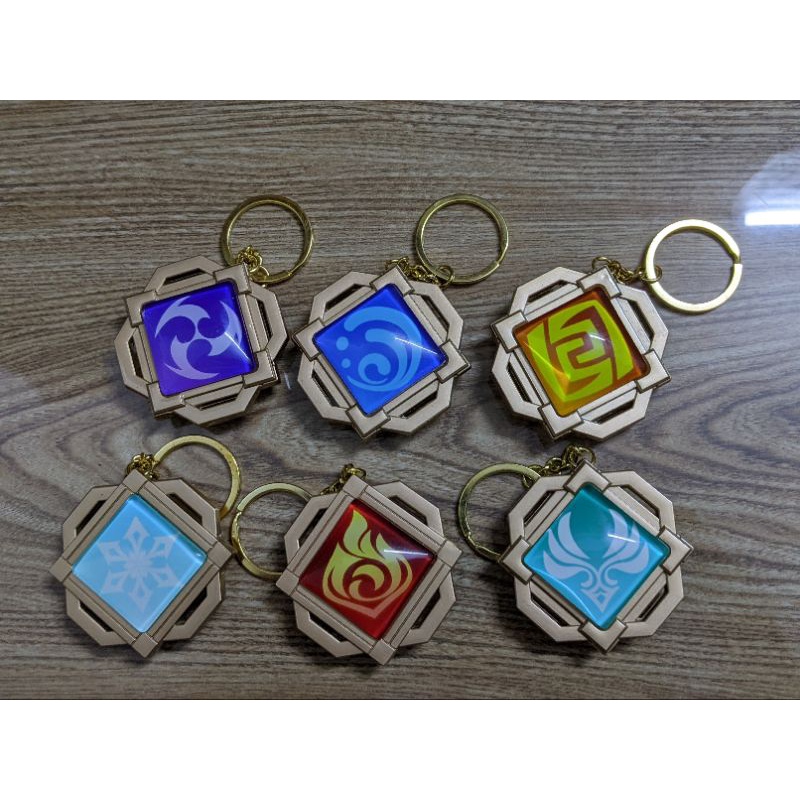 Mô hình móc khóa Vision có đèn led 7 loại nguyên tố